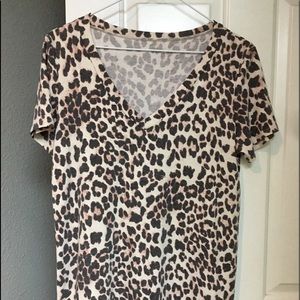 Cato brand; leopard print medium top